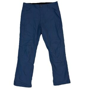 Orvis Fleece Lined Blue Pants Mens 38x30 Outdoor Hike Nylon Stretch Cargo